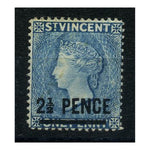 St Vincent 1889-93 2½d on 1d Milky-blue, lightly mtd mint  SG49