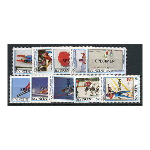 St Vincent 1992 Winter Olympics (1st issue), u/m. SG1863-72 SPECIMEN