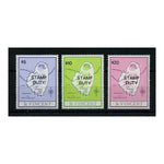 St Vincent 1980 Stamp Duty ovpt trio, first issue (perf 14-1/2x14), u/m. BF#1-3_SALVR0001M