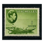 Seychelles 1938-49 1r Yellow-green, mtd mint, light overall tone. SG146