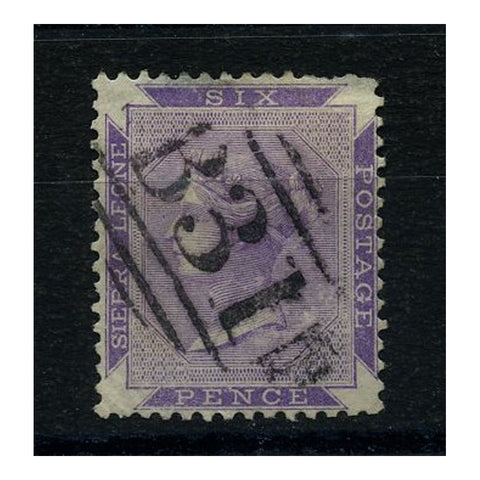 Sierra Leone 1874 6d Reddish-lilac, good to fine used. SG4_SIER0004U