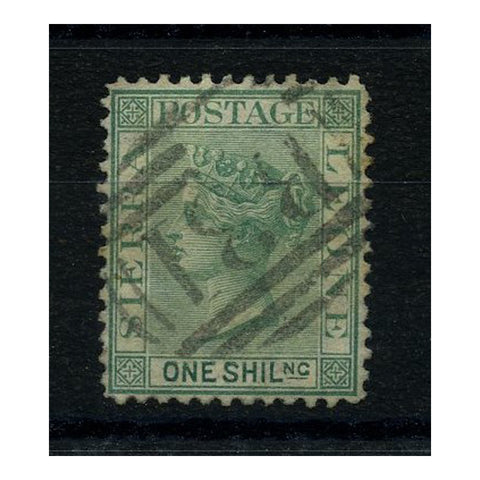Sierra Leone 1872-73 1/- Green, WMK sideways, good to fine used. SG10_SIER0010U