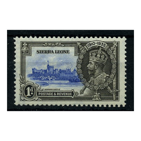 Sierra Leone 1935 1d Ultra & grey-black, 'short extra flagstaff' variety, lightly mtd mint. SG181b