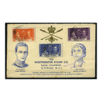 Sierra Leone 1937 Coronation, used on illustrated & embossed 'Westminster' FDC. SG185-87