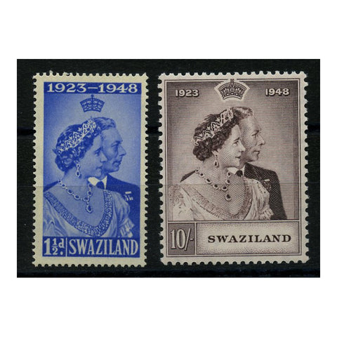 Swaziland 1948 Silver Wedding, u/m SG46-47