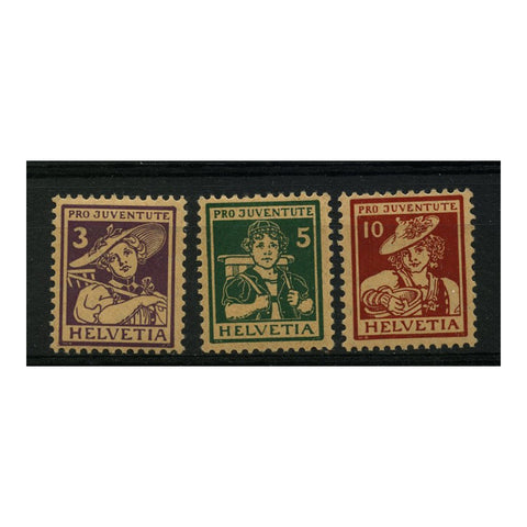 Switzerland (Pro Juv) 1916 Childrens Fund, fresh mtd mint. SGJ3-5_SWITP0003MM