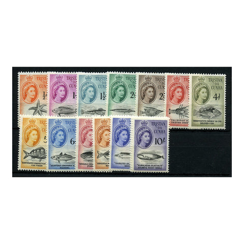 Tristan 1960 Marine life set to 10/- (14v) lightly mtd mint. SG28-41