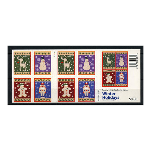 USA 2009 Christmas (1st) bklt, u/m. SGSB407_USAB0407M