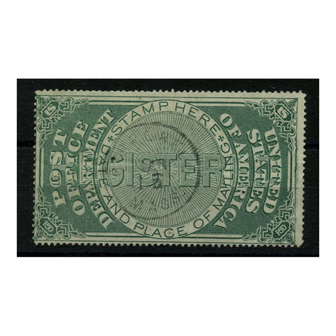 USA 1872 PO Registered Seal, cds used. SC#OXF1_USAP0001U