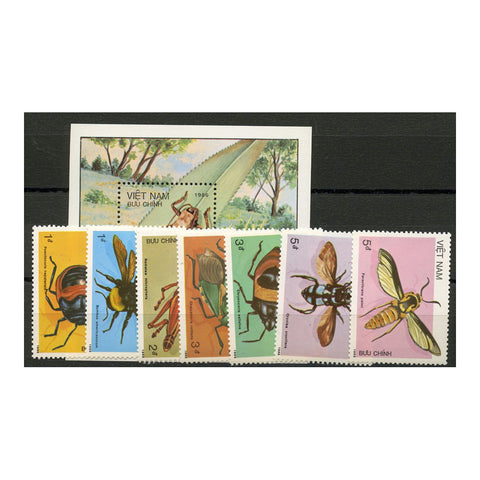 Vietnam 1986 Insects, u/m. SG1008-14+ MS1015