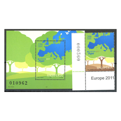 Albania 2011 Europa - Forests, u/m. SG3352 + MS3353