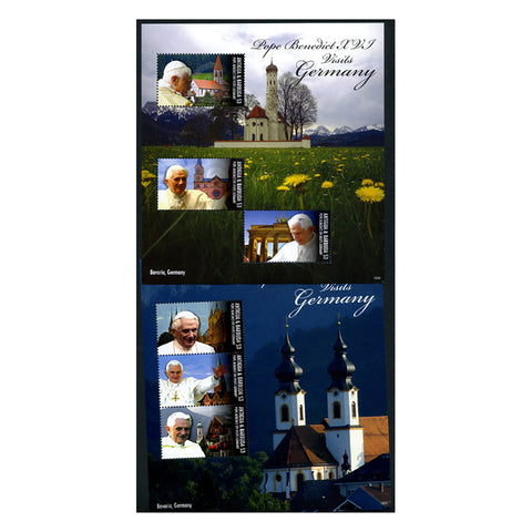 Antigua 2011 Pope Visits Germany, u/m. SGMS4346 + MS4347