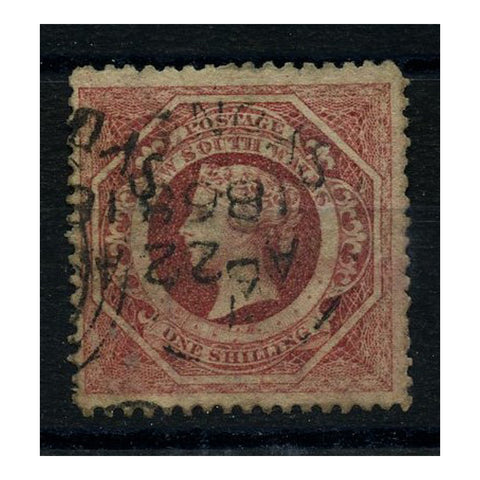 NSW 1860-72 1/- Brownish-red, good to fine used. SG152