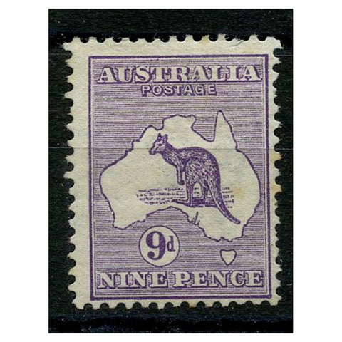 Australia 1913-14 9d Violet, die I, mtd mint, tone spots. SG10