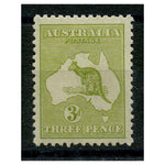 Australia 1917-27 3d Olive-green, die I, fine mtd mint. SG37b