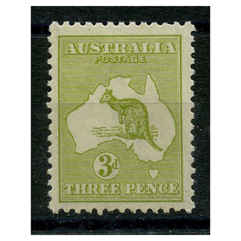 Australia 1917-27 3d Olive-green, die I, fine mtd mint. SG37b