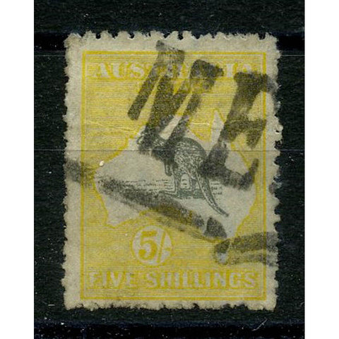 Australia 1920 5/- Grey & deep-yellow, good used, creased. SG42b