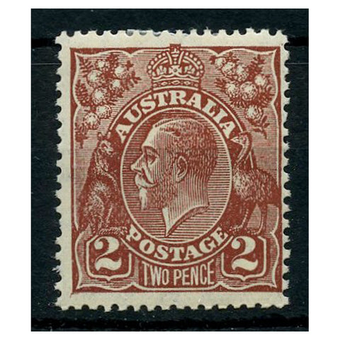 Australia 1928-30 2d Red-brown, die II, perf 13½ x 12½, mtd mint. SG98