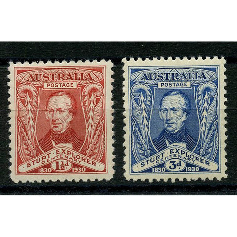 Australia 1930 River Murray, mtd mint and u/m respectively. SG117-18