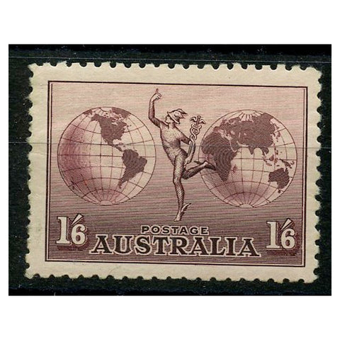 Australia 1934-48 1/6d Hermes, perf 11, mtd mint. SG153