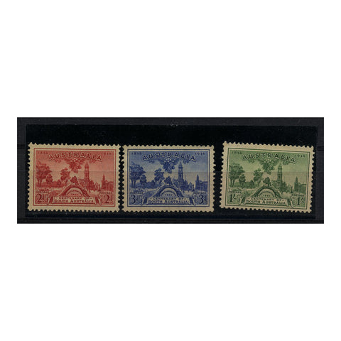 Australia 1936 South Australia, lightly mtd mint. SG161-63