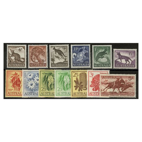 Australia 1959-64 Definitive set to 5/-, lightly mtd mint. SG316-27