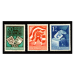 Austria 1950 Carinthian plebicite set, fresh mtd mint, 1.70g creased. A scarce set. SG1212-14