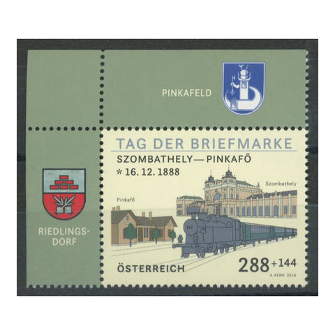 Austria 2016 Stamp Day - Railway, u/m. SG3424
