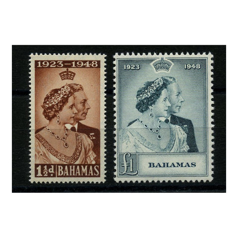 Bahamas 1948 Silver Wedding, mtd mint. SG194-95