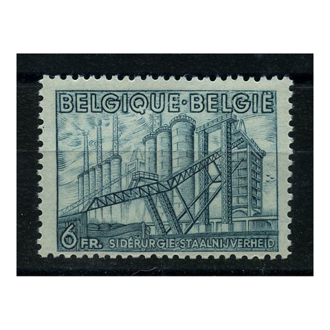 Belgium 1948 6f Steel works, lightly mtd mint. SG1227