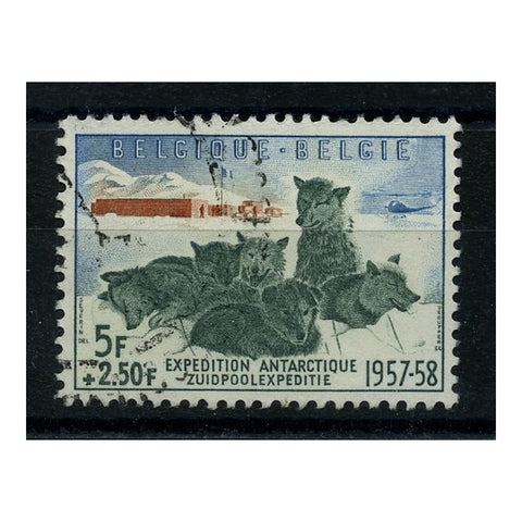Belgium 1957 5f+2f50 Antarctic exped, single in changed colours from m/s, fine used. SGMS1620(sing)