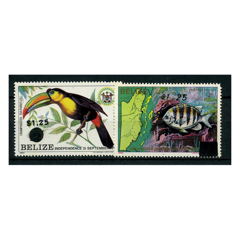 Belize 1983 $1.25 Toucan & Marine ovpt, u/m. SG743-4