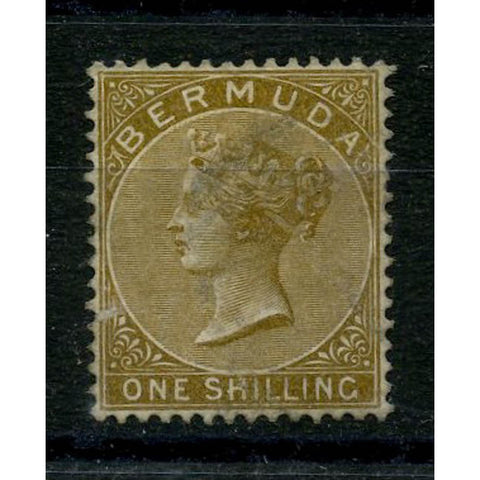 Bermuda 1883-1904 1/- Olive-brown, good to fine used, small closed tear. SG29b
