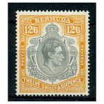 Bermuda 1938-53 12/6d deep grey & brownish orange, perf 14 fine mtd mint SG120a