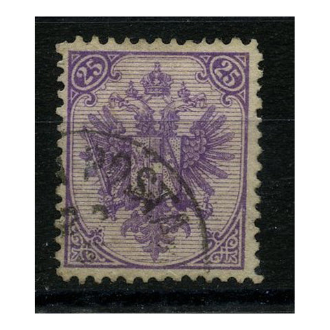 Bosnia 1879-88 25h Aniline-violet, perf 12, fine cds used. SG19