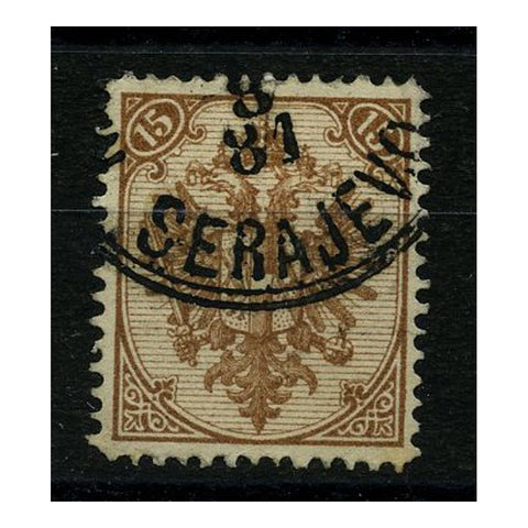 Bosnia 1879-81 15h Brown, type C, perf 12-1/2, cds used. SG36