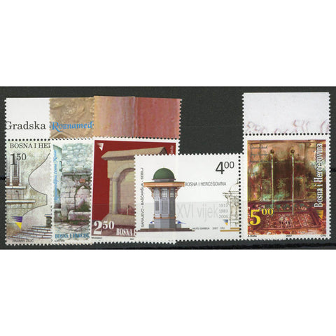 Bosnia (Sarajevo) 2007 Fountains, u/m. SG897-901