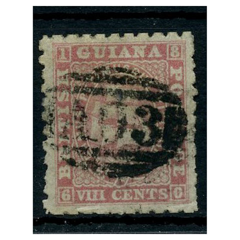 British Guiana 1863-76 Perf 10 8c Pink good used. SG95