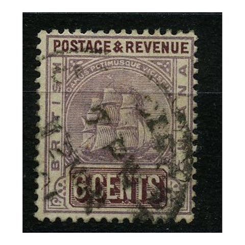 Br Guiana 1889 6c Dull-purple & maroon, cds used. SG198