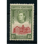 Br Honduras 1938-47 $1 Court house, lightly mtd mint, minor stain. SG159