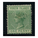 BVIs 1879-80 1d Emerald-green fine mtd mint. SG24