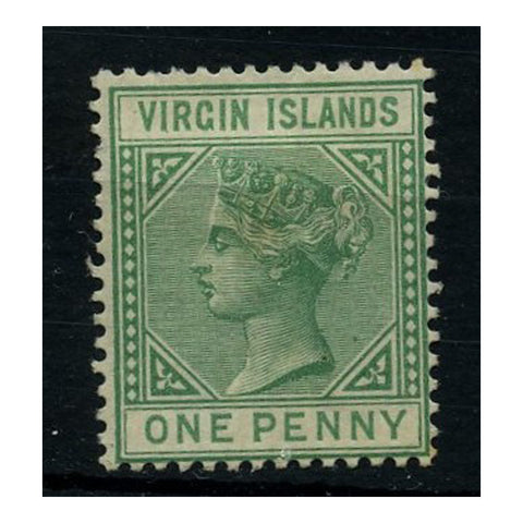 BVIs 1879-80 1d Emerald-green fine mtd mint. SG24