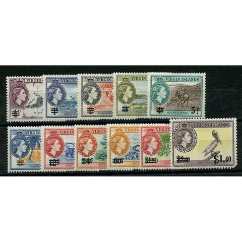 BVIs 1962 Surcharge short set to $1.40, lightly mtd mint. SG162-72