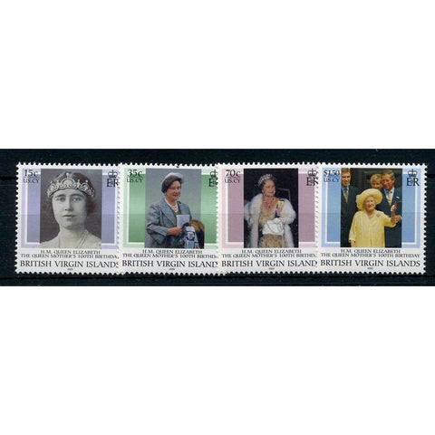 BVIs 2000 Queen Mothers 100th, u/m. SG1047-50