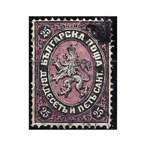 Bulgaria 1881 25st Black & Lilac, good used, Cat. £130. SG17