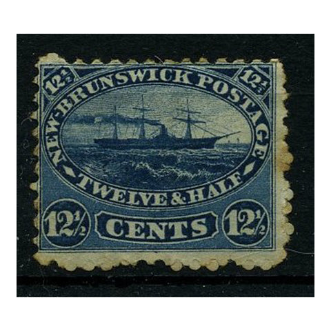 New Brunswick 1860-63 12_c Paddle-steamer, mtd mint, faulty. SG18