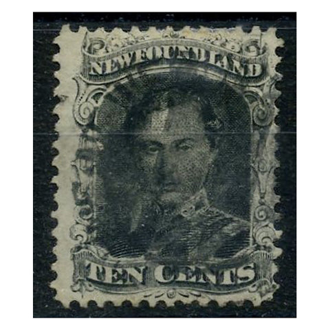 NFLND 1865-71 10c Black, Prince Albert, good to fine used. SG27