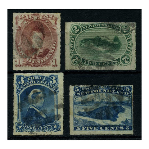 NFLND 1876-79 Rouletted definitives, good to fine used. SG40-43