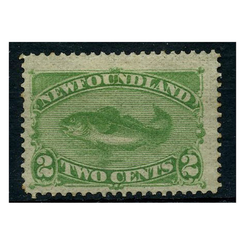 Newfoundland 1880-82 2c Yellow-green mtd mint. SG46