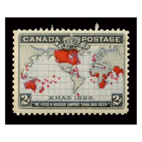 Canada 1898 2c Christmas / empire stamp, blue oceans, fresh u/m. Very scarce unmounted. SG168
